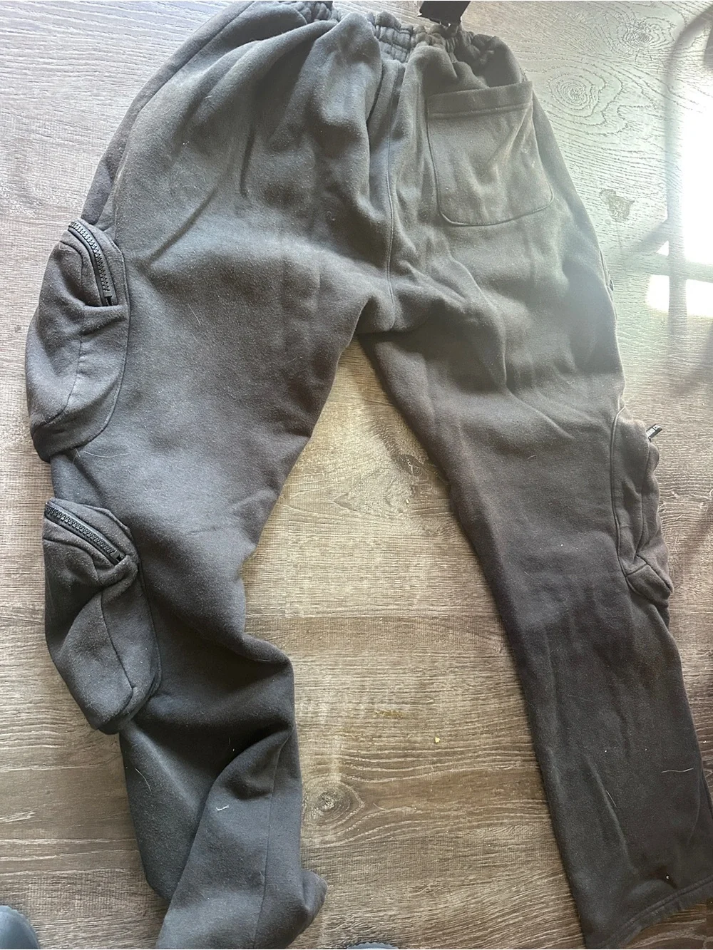 Reason Black Cargo Jogger Pants with Green Drawstrings - Picture 2 of 4